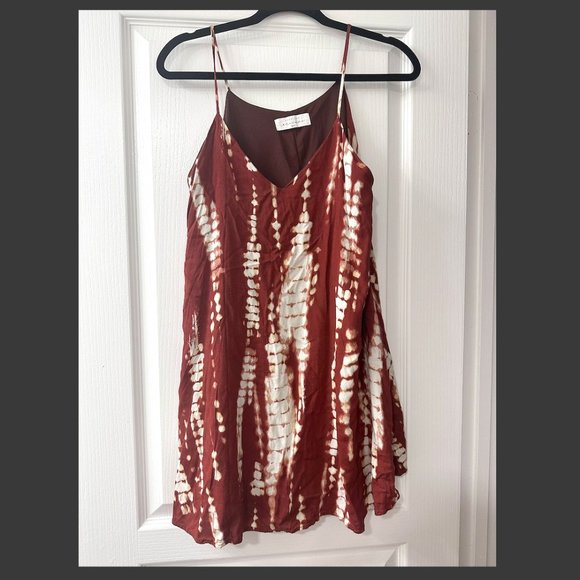 American Thread's Burnt Orange and White Mini Dress - Picture 1 of 2